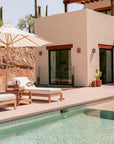 Modern Teak Chaise Lounge
