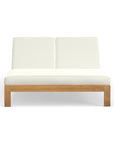 Best outdoor teak double lounger - Charleston Harbor Outdoor Double Chaise Lounge
