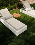 White Wicker Chaise Lounge