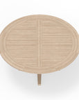 Round Gray Teak Dining Table
