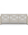 Highest Quality Handcrafted Modern Weathered Gray Teak Wood Sofa And Sunbrella Cushions Included