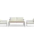 White Aluminum Sofa For 2