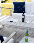 Modern Gray Teak Outdoor Coffee Table