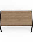Aluminum And Teak Outdoor Dining Table