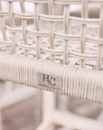 Grey rope patio bar chair