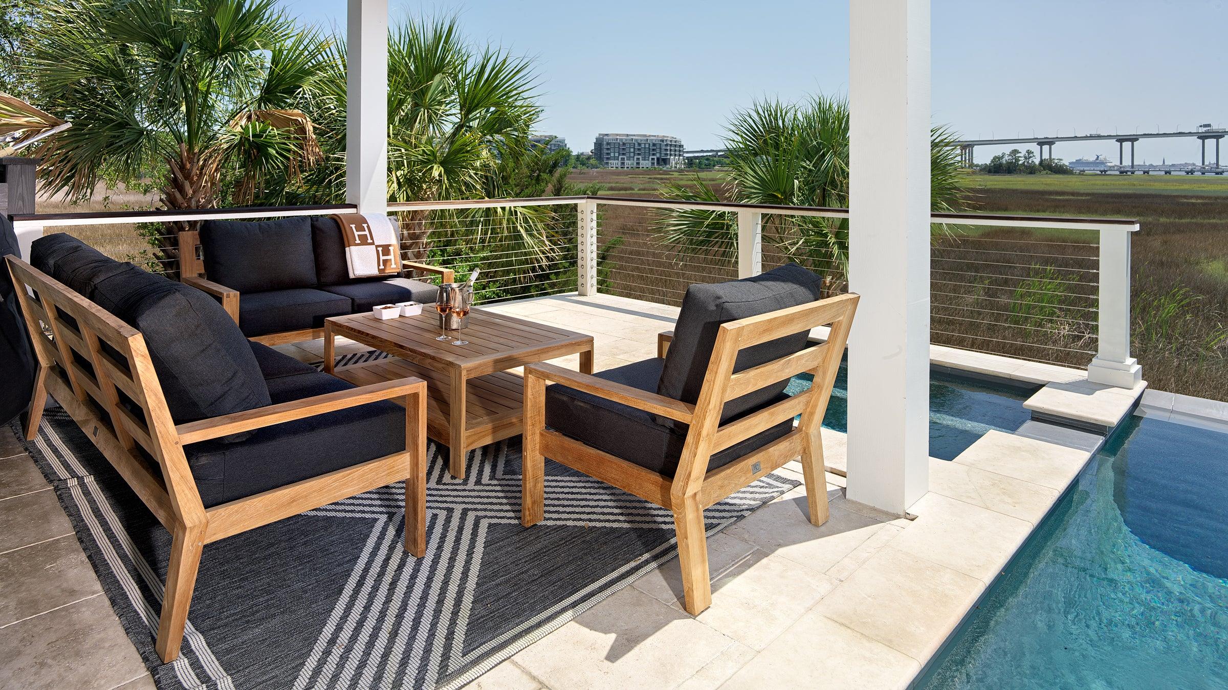 Grade-A Teak Outdoor Coffee Table Available Immediately