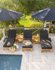 Best Luxury Grade A Teak Outdoor Chaise Lounges And Umbrellas