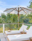Patio Rope Chaise Lounge With Sunbrella Cushions