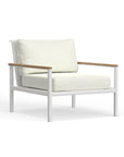 White Aluminum Outdoor Club Chair