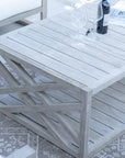 White Washed Teak Coffee Table