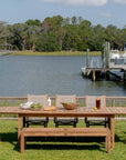 Teak outdoor dining chairs