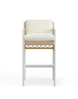 White Aluminum Outdoor Bar Chair