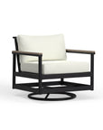 Black Aluminum Swivel Chair