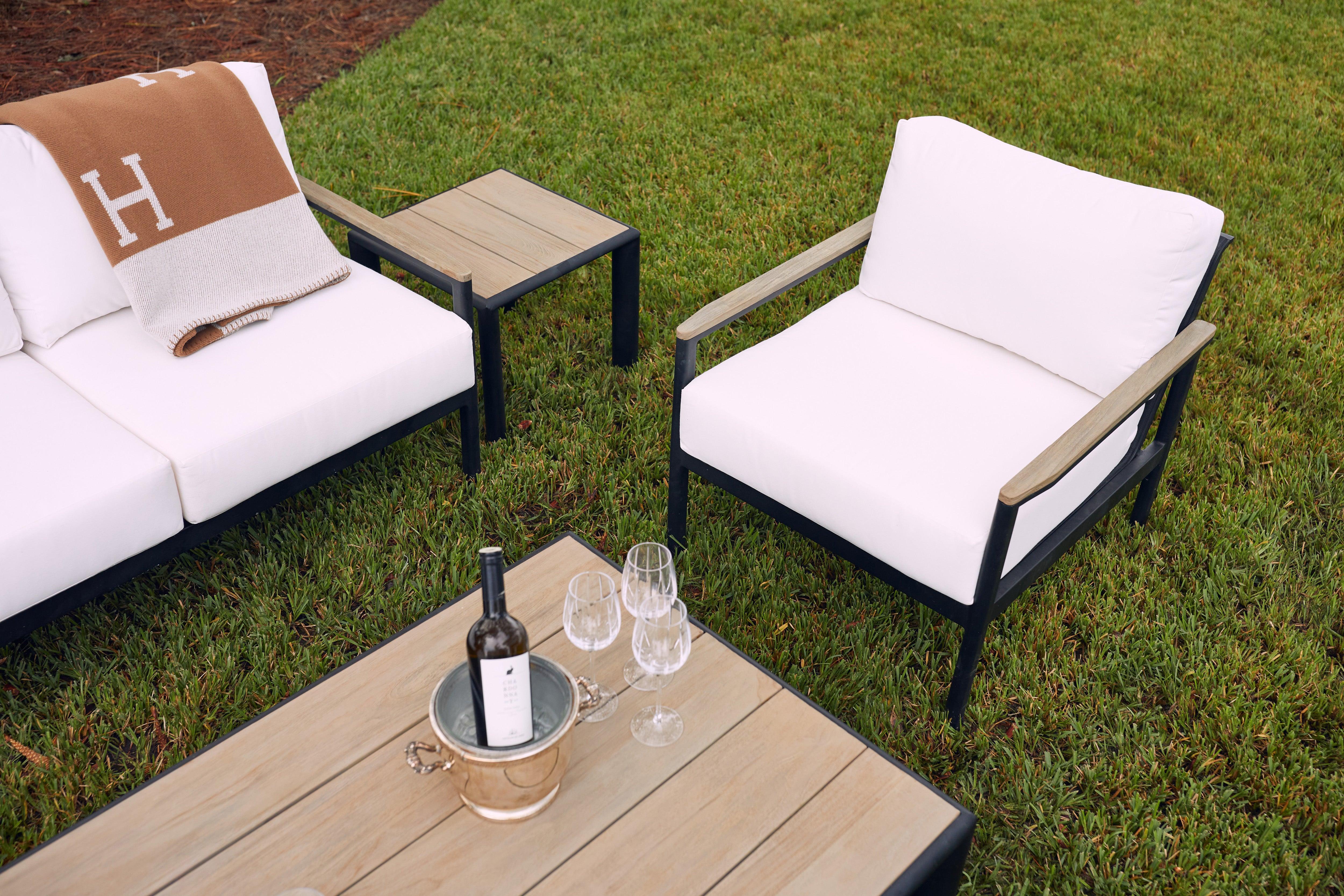 Black Aluminum Club Chair