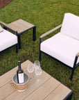 Black Aluminum Club Chair